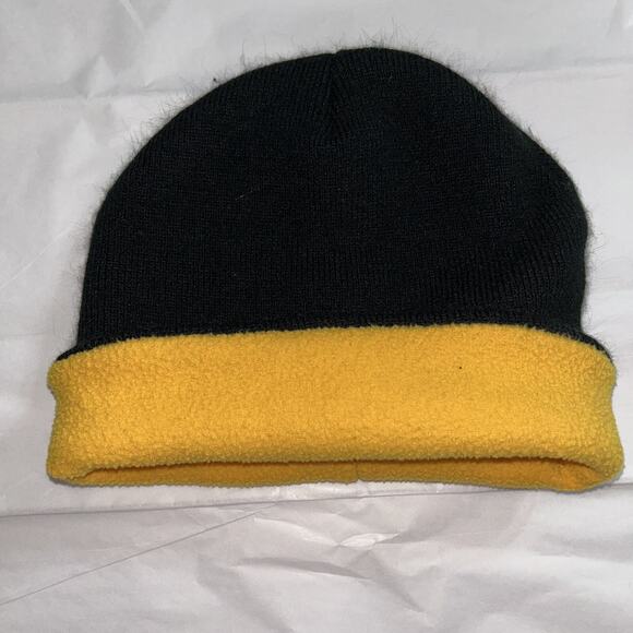 Vintage LA Lakers NBA Vintage Logo Knit Hat Black Yellow One Size - Picture 4 of 7